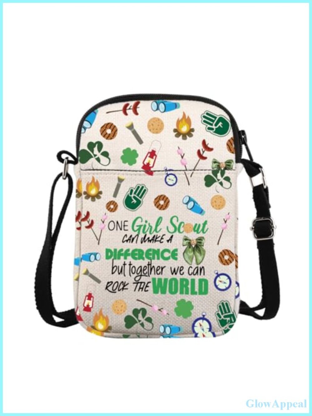 Cotton Crossbody Bag Messenger Bag Sturdy Sewing Lightweight Gift